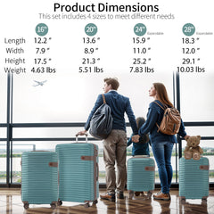 4-Piece Hardshell Luggage Set with Packing Cubes