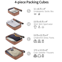 4-Piece Hardshell Luggage Set with Packing Cubes