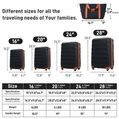 5-Piece Hardshell Luggage Set with Travel Bag