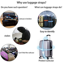 Adjustable Nylon Luggage Strap Belt Seven Colors Travel Accessory