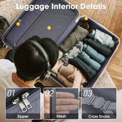 2-Piece Hardshell Luggage Set with Travel Bag
