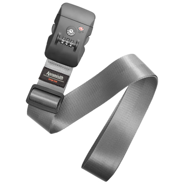 TSA Luggage Strap Belt for 20-32 Inch Suitcases Grey