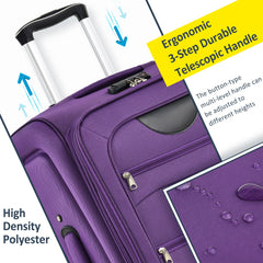 3-Piece Expandable Softside Luggage Set