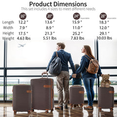 4-Piece Hardshell Luggage Set with Packing Cubes