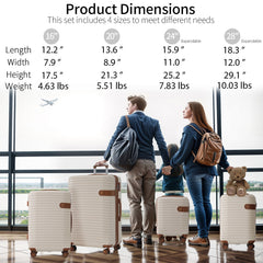 4-Piece Hardshell Luggage Set with Packing Cubes