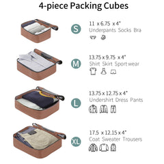4-Piece Hardshell Luggage Set with Packing Cubes