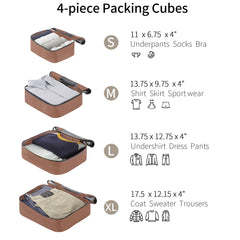 4-Piece Hardshell Luggage Set with Packing Cubes
