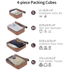 4-Piece Hardshell Luggage Set with Packing Cubes