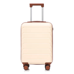 14'/20' 2-Piece Beige ABS Spinner Wheel Luggage Set