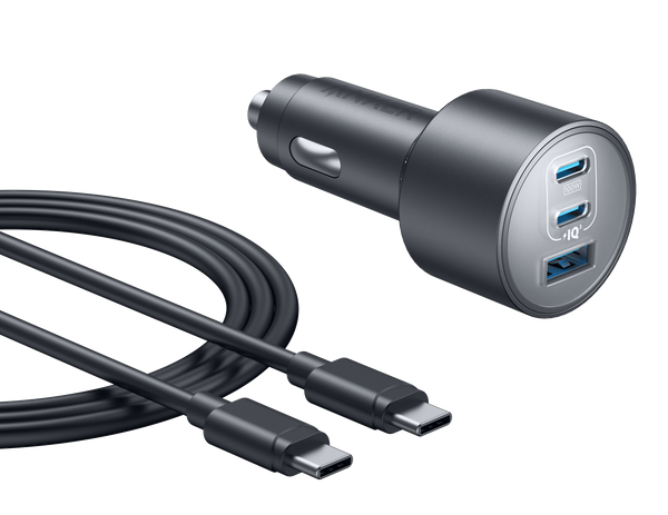 Anker Nano Car Charger 167.5W – 3-Port Fast Car Charger for Multiple Devices