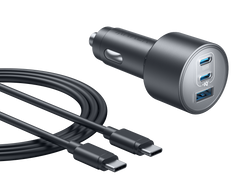 Anker Nano Car Charger 167.5W – 3-Port Fast Car Charger for Multiple Devices