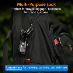 TSA Approved Cable Luggage Lock Resettable Combination Alloy Body