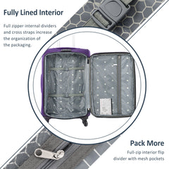 3-Piece Expandable Softside Luggage Set