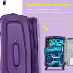 3-Piece Expandable Softside Luggage Set
