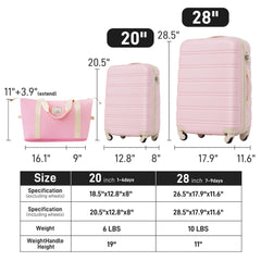 2-Piece Hardshell Luggage Set with Travel Bag