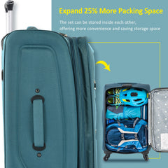 3-Piece Expandable Softside Luggage Set