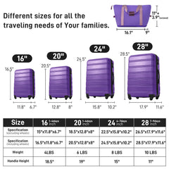 5-Piece Hardshell Luggage Set with Travel Bag