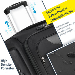 3-Piece Expandable Softside Luggage Set