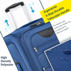 3-Piece Expandable Softside Luggage Set