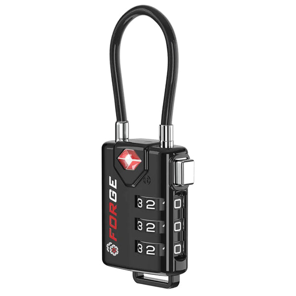 TSA Approved Cable Luggage Lock Resettable Combination Alloy Body