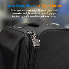 TSA Approved Cable Luggage Lock Resettable Combination Alloy Body